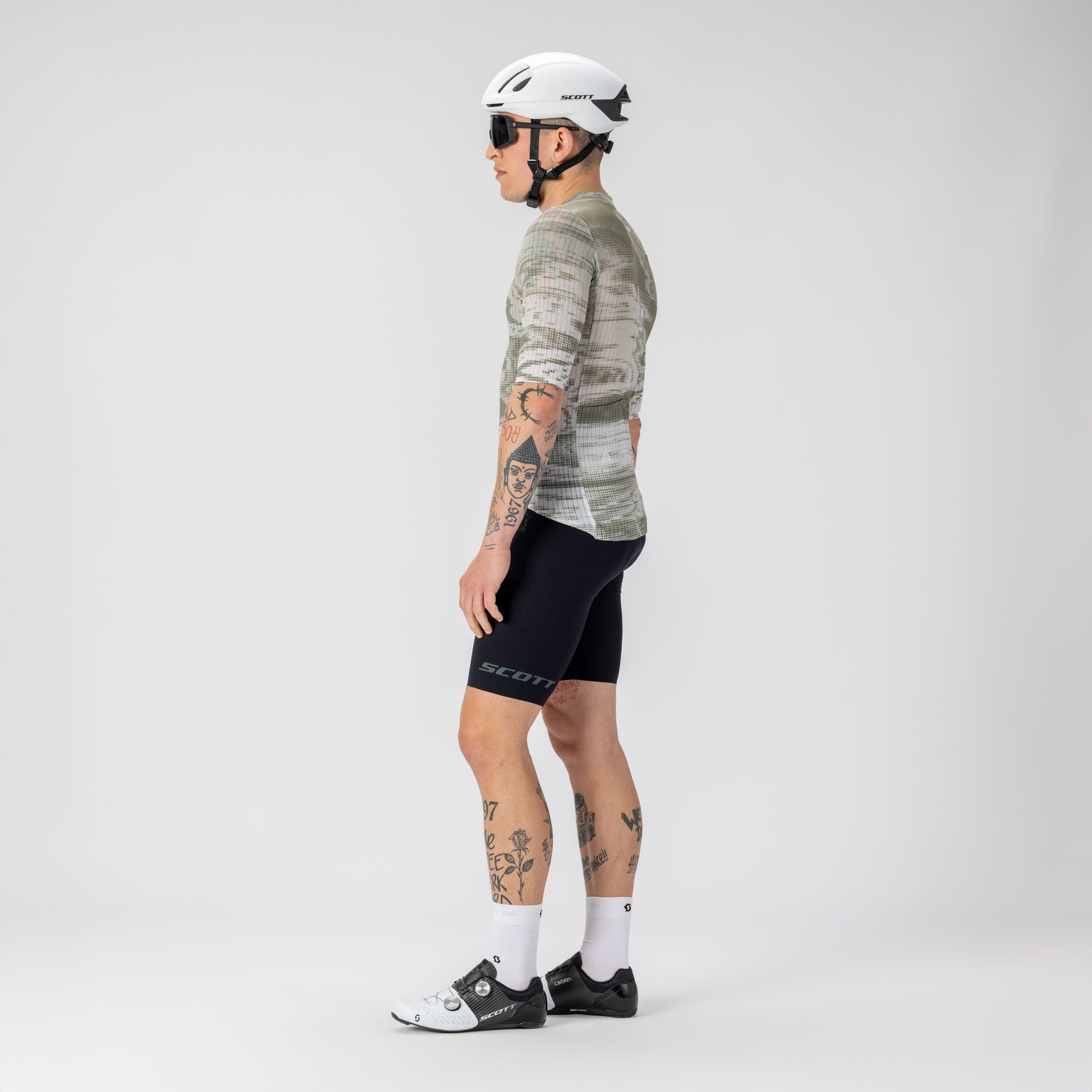 SCOTT ULTD. SL kortærmet cykeltrøje cotton white/hay green herre