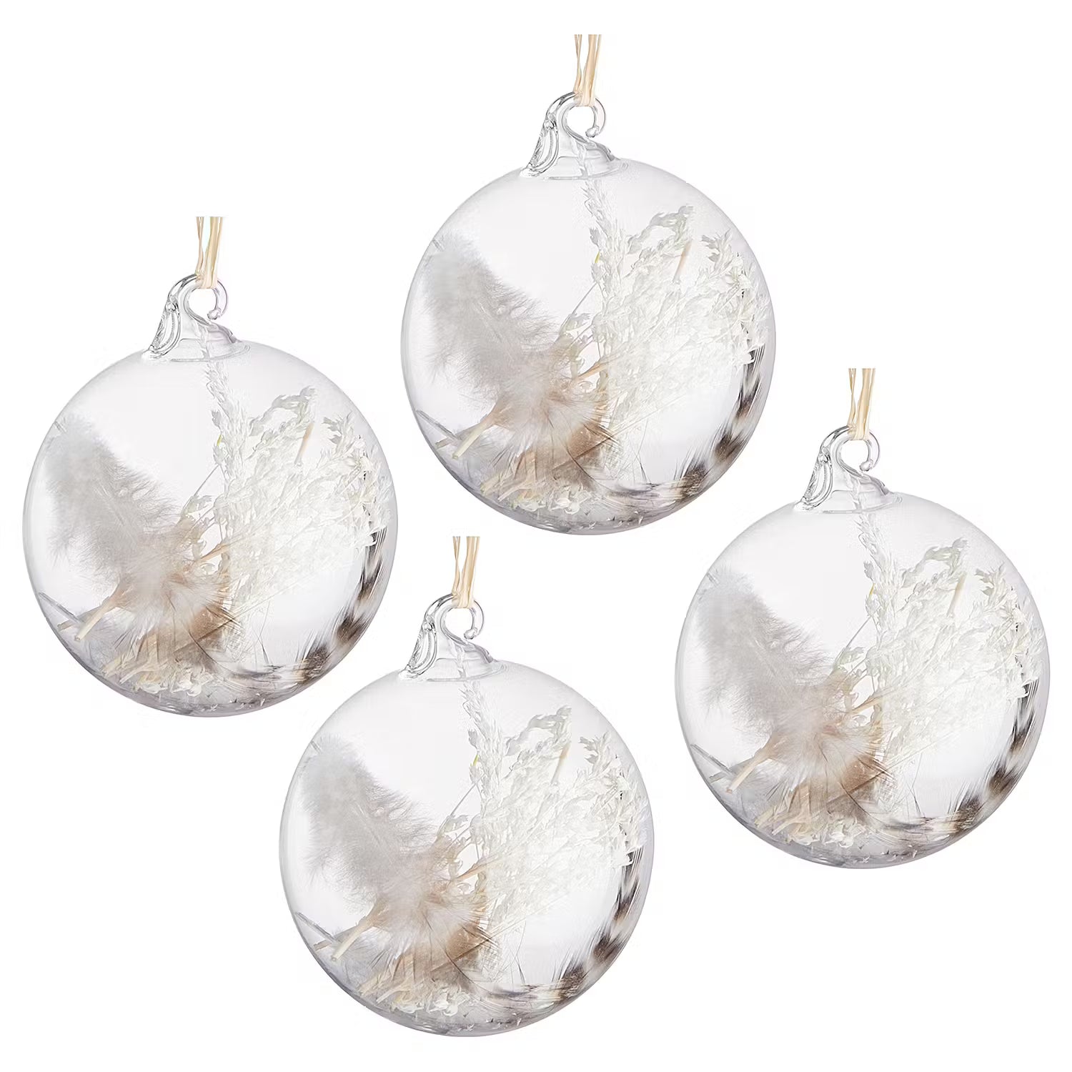 HANG ON Weihnachtskugel Trockenblumen 4er-Set
