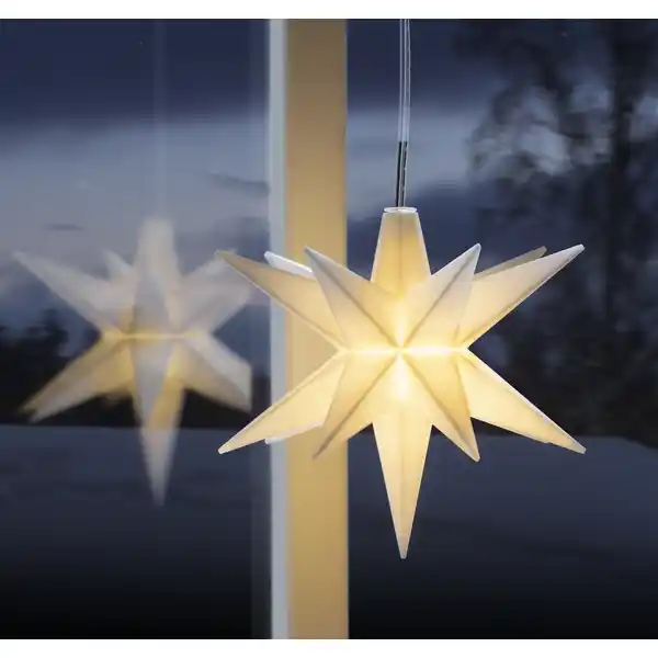 LED-Weihnachtsstern, 12 cm, weiß