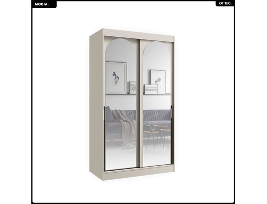OTITEC - Armoire coulissante - l.120 x h.215 x p.65 - modia - cachemi...