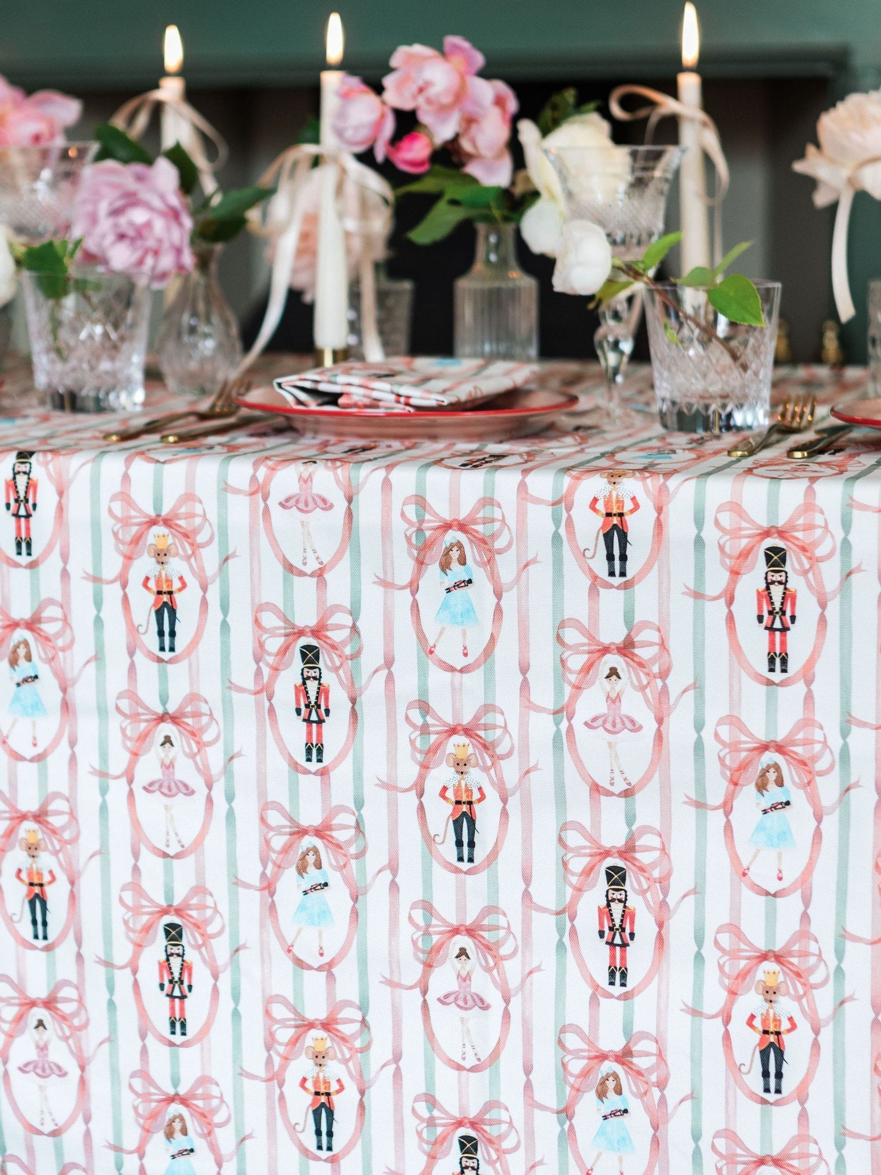 Avalon Home Candied Nutcracker Tablecloth