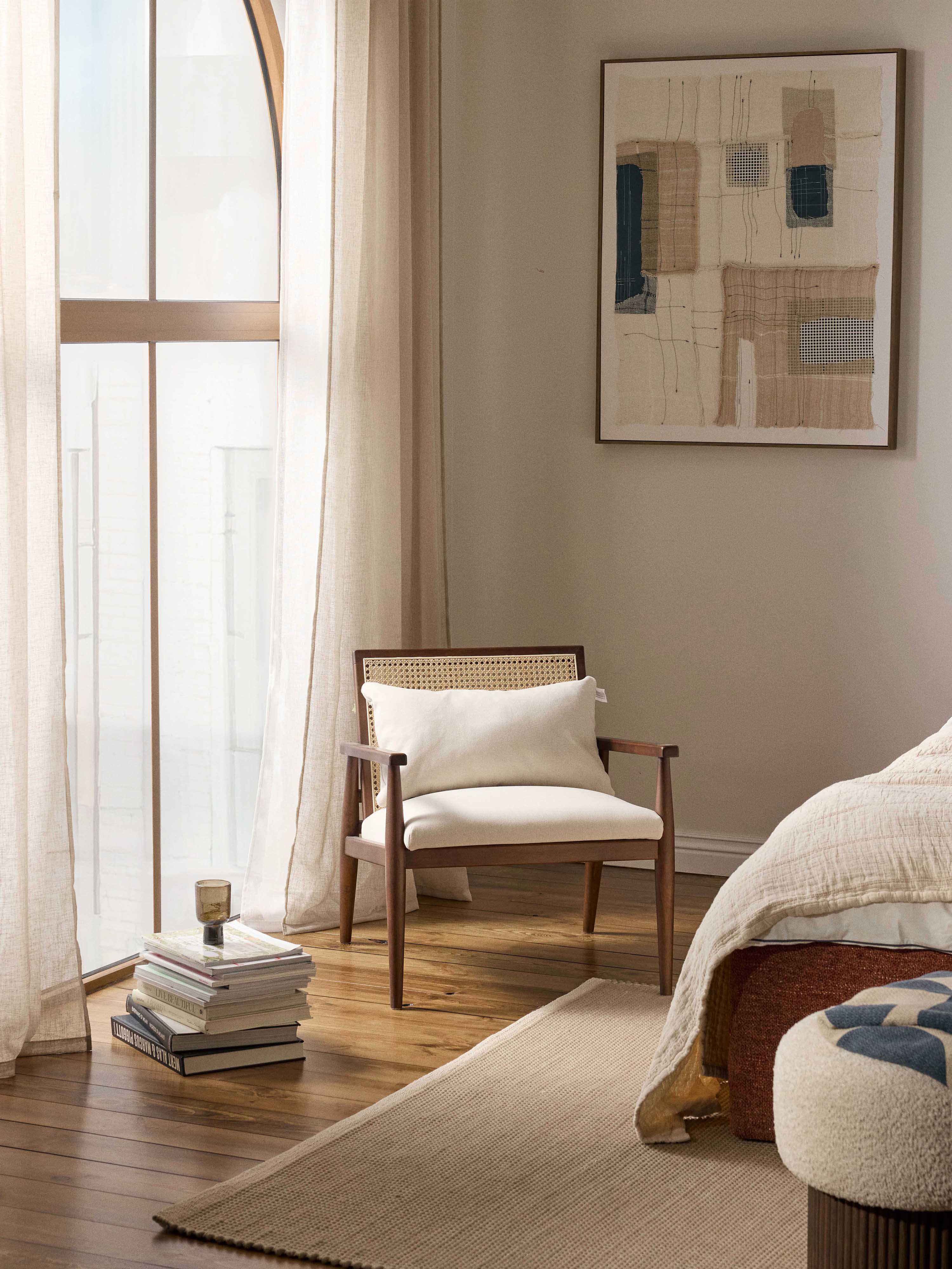 Loungefauteuil Manuell van rubberhout