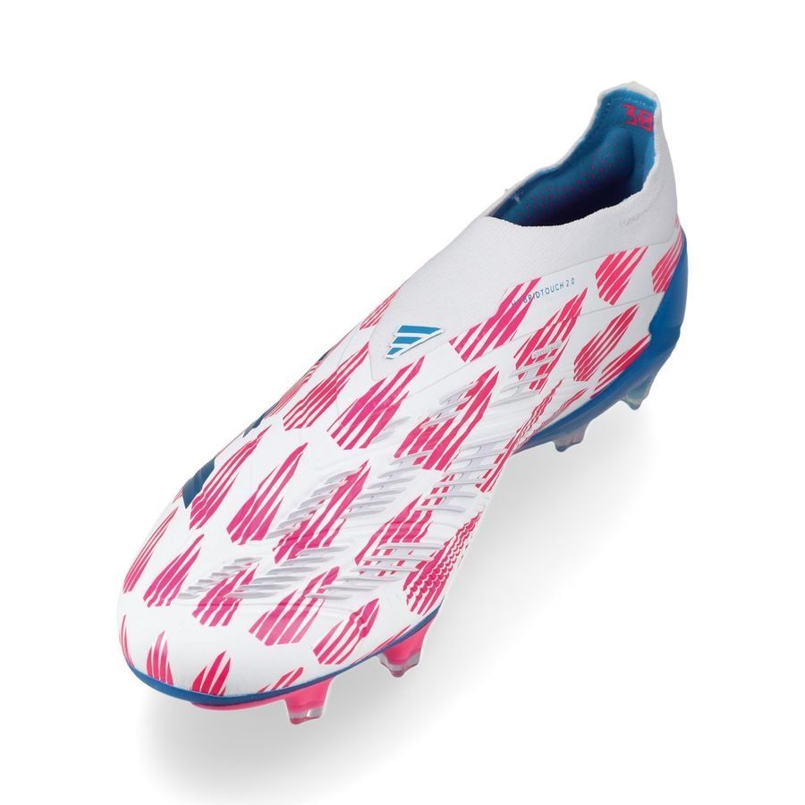 adidas Predator Elite Laceless FG Reemergence - Blanc/Bleu/Rose