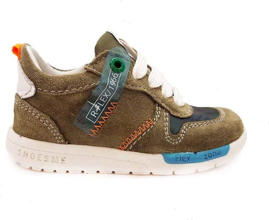 Shoesme Sneakers | Jongens | Army Green | Leer