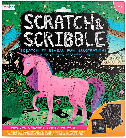 Ooly Scratch and Scribble Set - Magische Einhörner