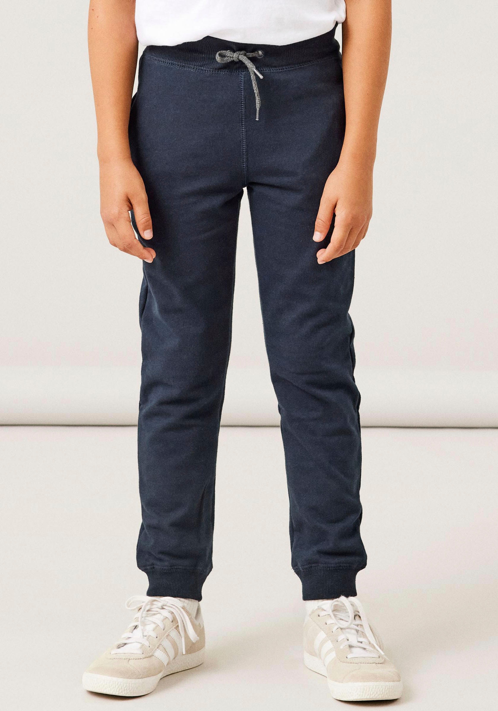 Name It Sweathose »NKMSWEAT – Jogger mit verstellbarem Bund und Rippbündchen«  unifarben, casual, regular fit, Sweatware