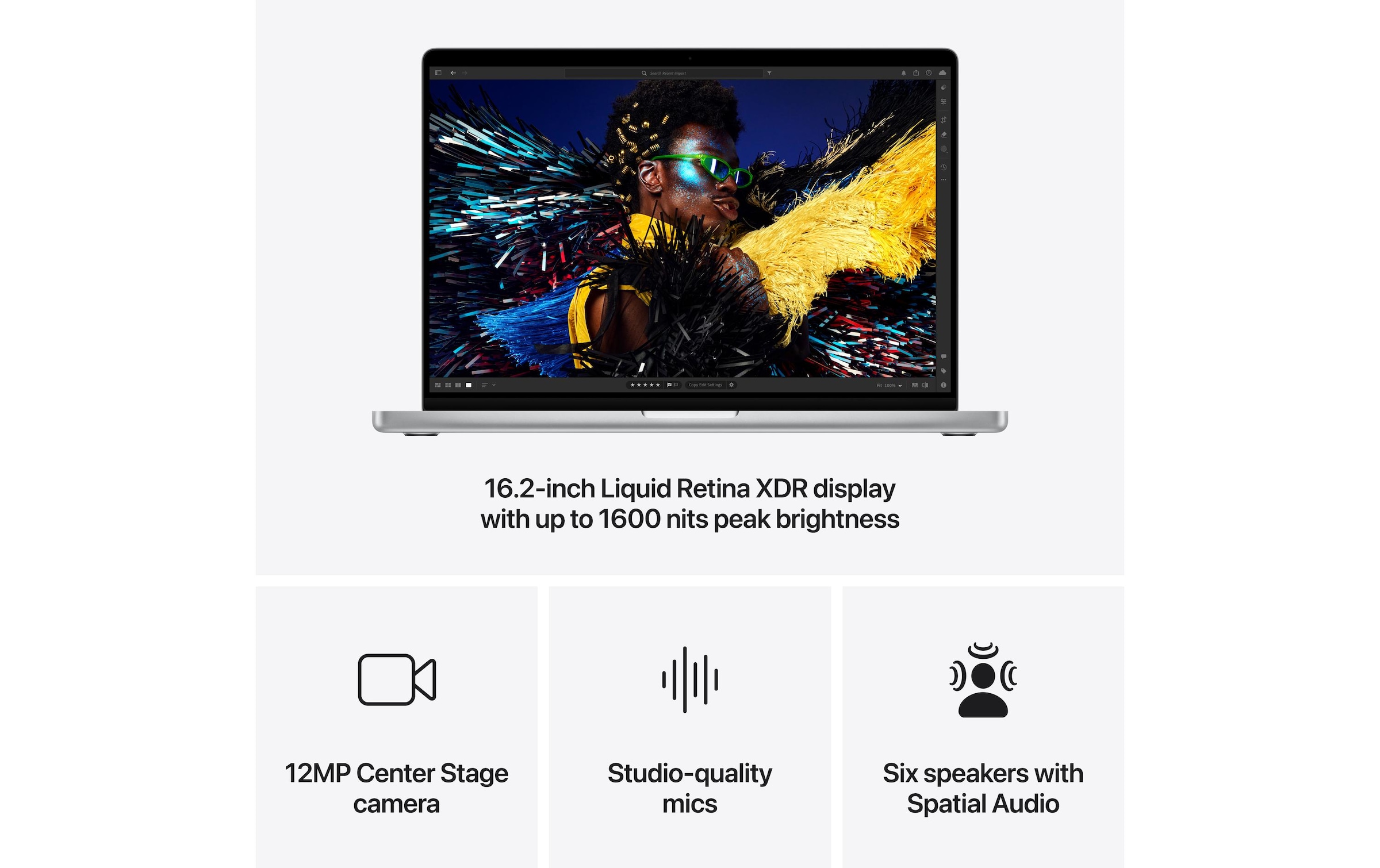 Apple Notebook »Apple MacBook Pro 16 Zoll (2024), M4 Max Chip, 14C CPU, 32C GPU« 41,05 cm / 16,2 ″ Apple M4 Max 2.000 GB SSD