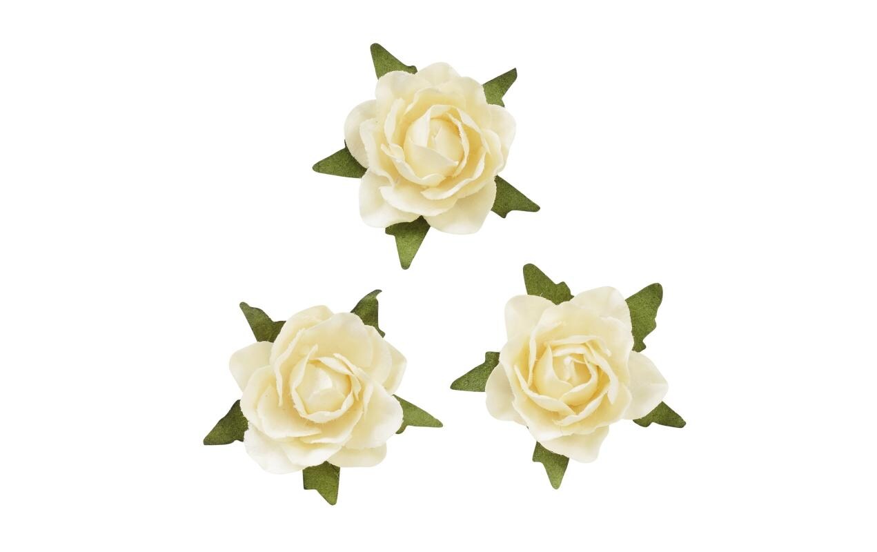 Streudeko Rosen 20 Stück, CremeStreurosen zur Dekoration/ Hochzeit