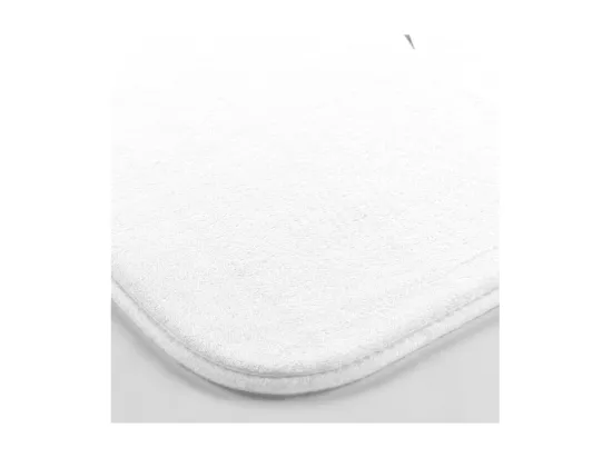 Tapis de Bain 45 x 75 cm Orbella Blanc/Argent - Microfibre Imprimée