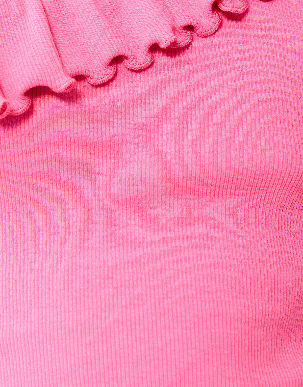 One Shoulder Rib Top Roze