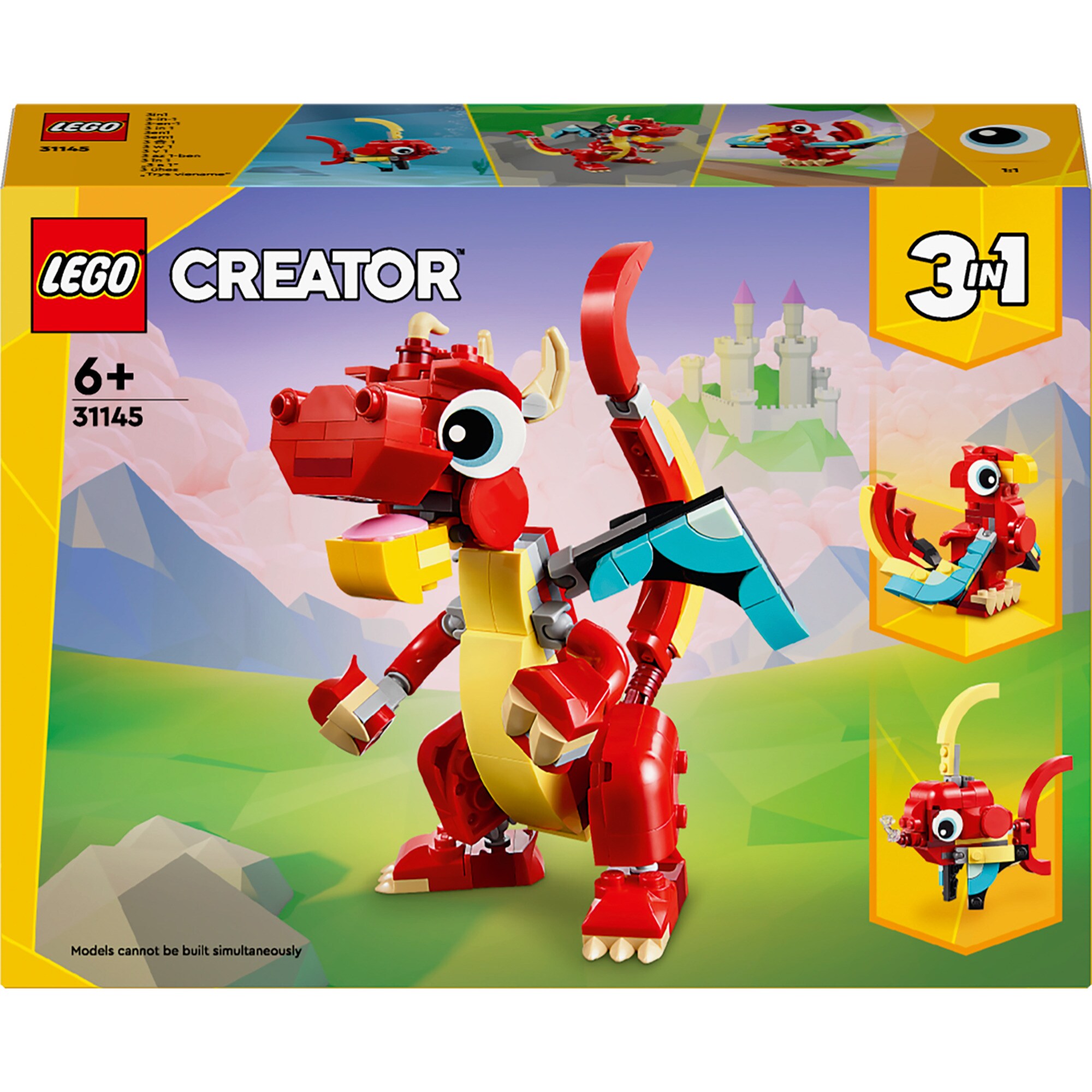 LEGO Konstruktionsspielzeug Creator 3-in-1 Roter Drache