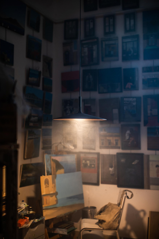 Foscarini Aplomb Large MyLight hanglamp Ø45 LED dimbaar grijs