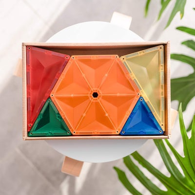 Connetix Magnetiske Byggeklosser Rainbow Geometry 30 Deler