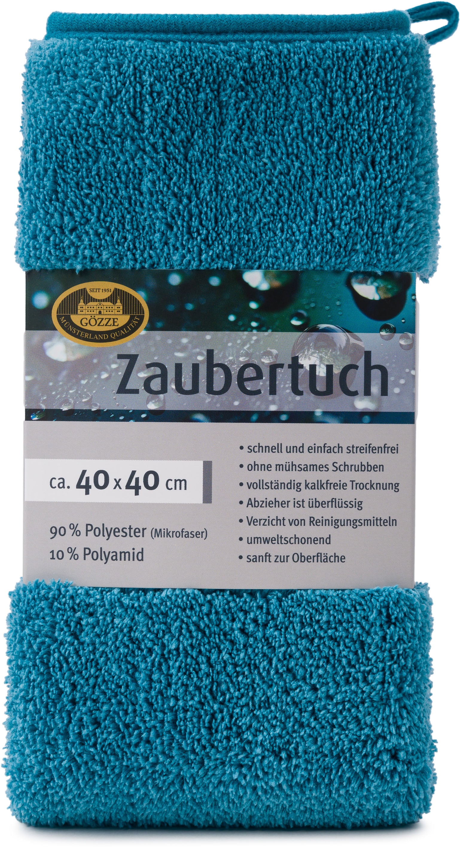 Gözze Mikrofasertuch »Zaubertuch« (Mikrofaser 40 cmx40 cm Set, 2 Stk. tlg. hohe Wasseraufnahme, extrem saugstark, zum reinigen und trocknen