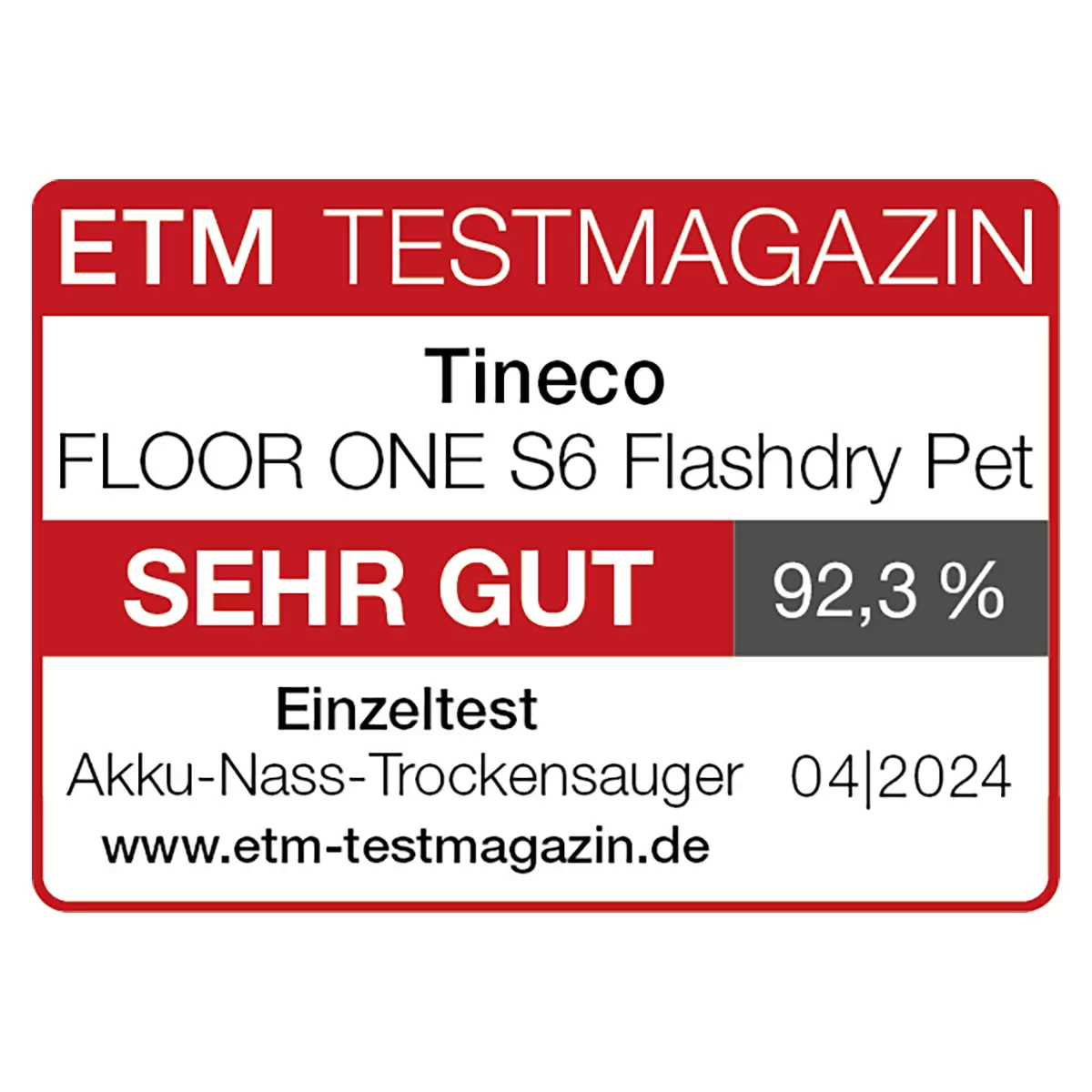 Nass- und Trockensauger TINECO Floor One S6 PET
