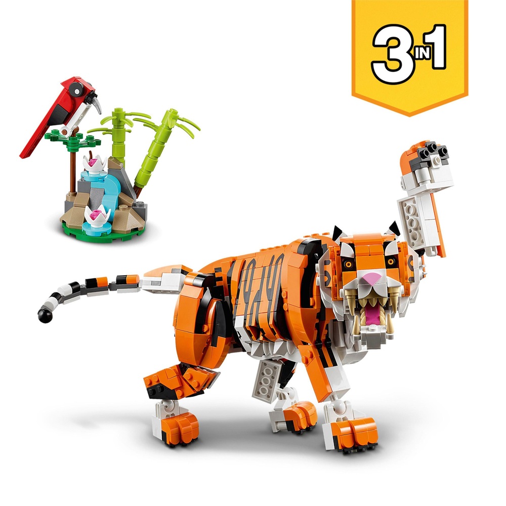 LEGO Creator 31129 3-in-1 Majestätischer Tiger Tierbauspielzeug