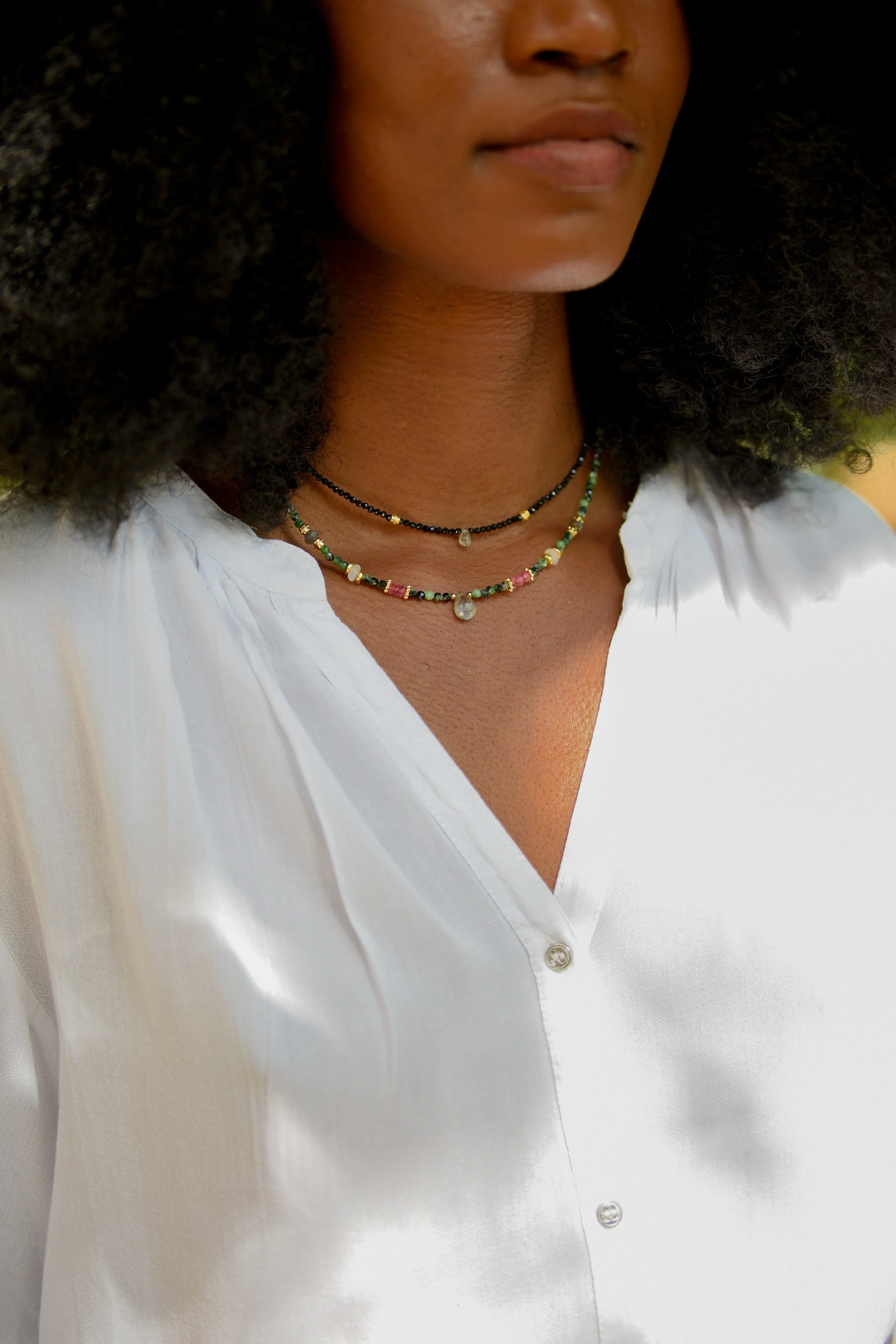 ILONA - Collier rubis zoisite | Vert