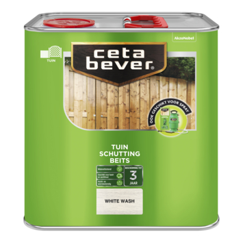 CetaBever Schuttingbeits transparant white wash 2,5 liter
