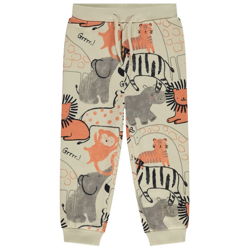 Jogging imprimé safari pour bébé garçon - Ecru