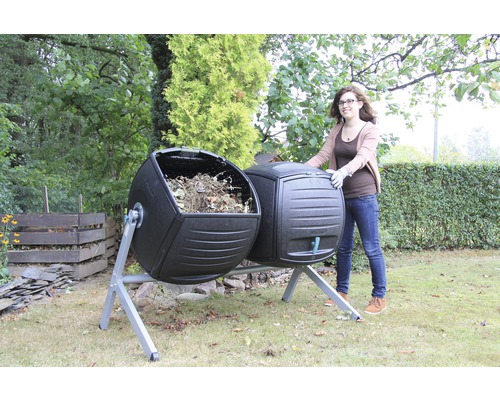 Dubbele composteerder 380 liter inclusief stalen frame