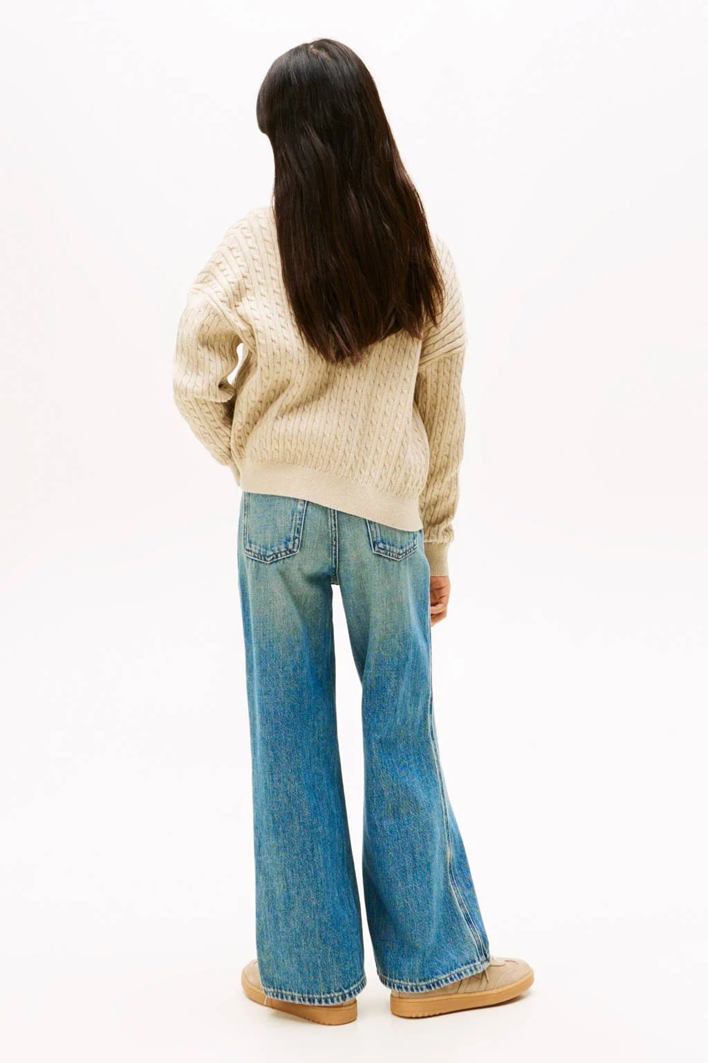 Tommy Hilfiger cardigan ecru met kabels