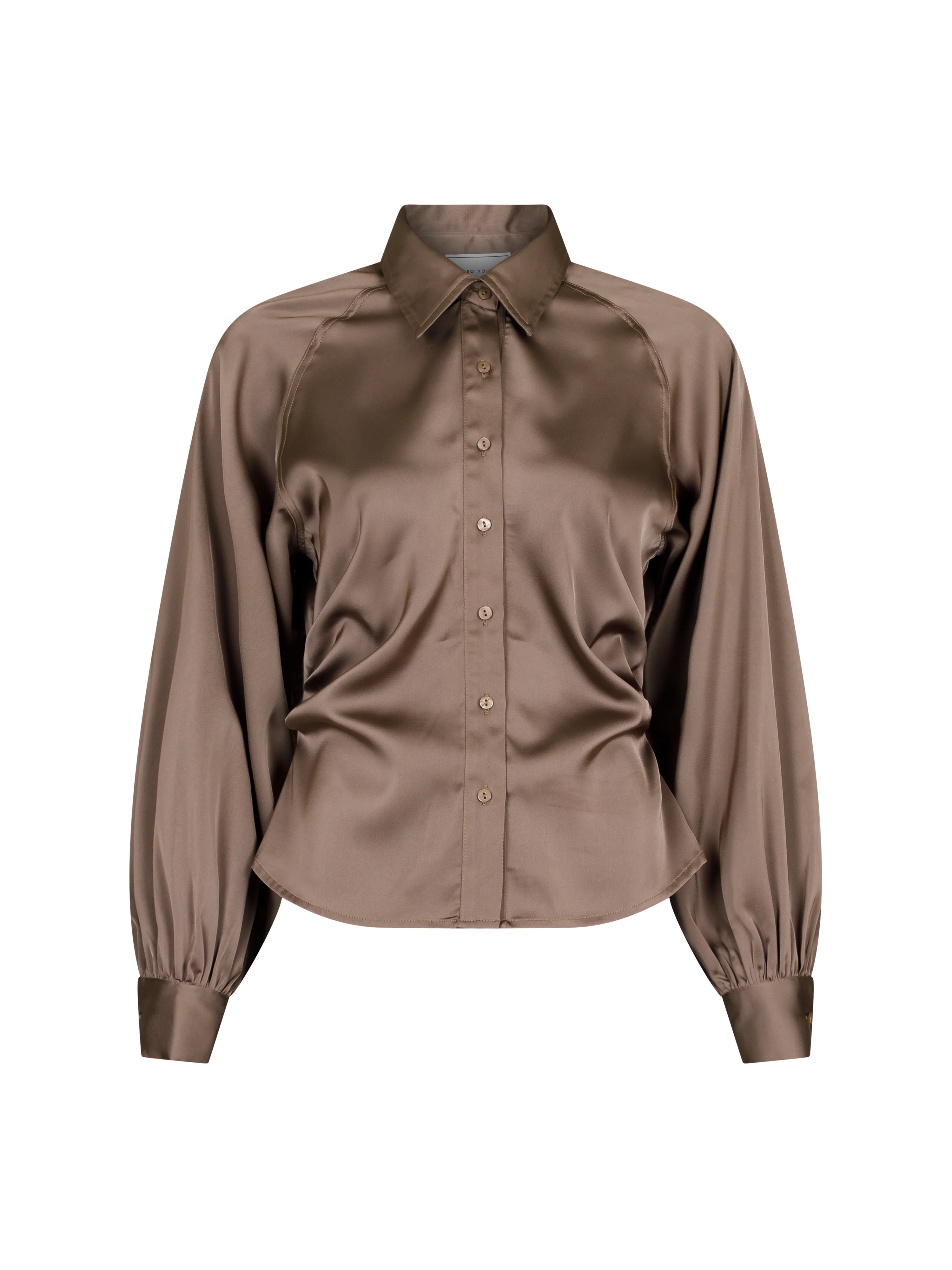 Neo Noir  Susannah Sateen skjorte - Khaki