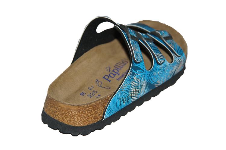 Birkenstock Florida PAP tropical leaf blue