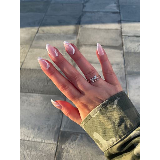 DUFFBEAUTY Milky Swirl Press On Kunstige Negle