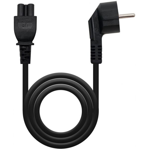 Nanocable Cabo de Alimentação Trevo CEE7 Angular/M-C5/F 2 M Black