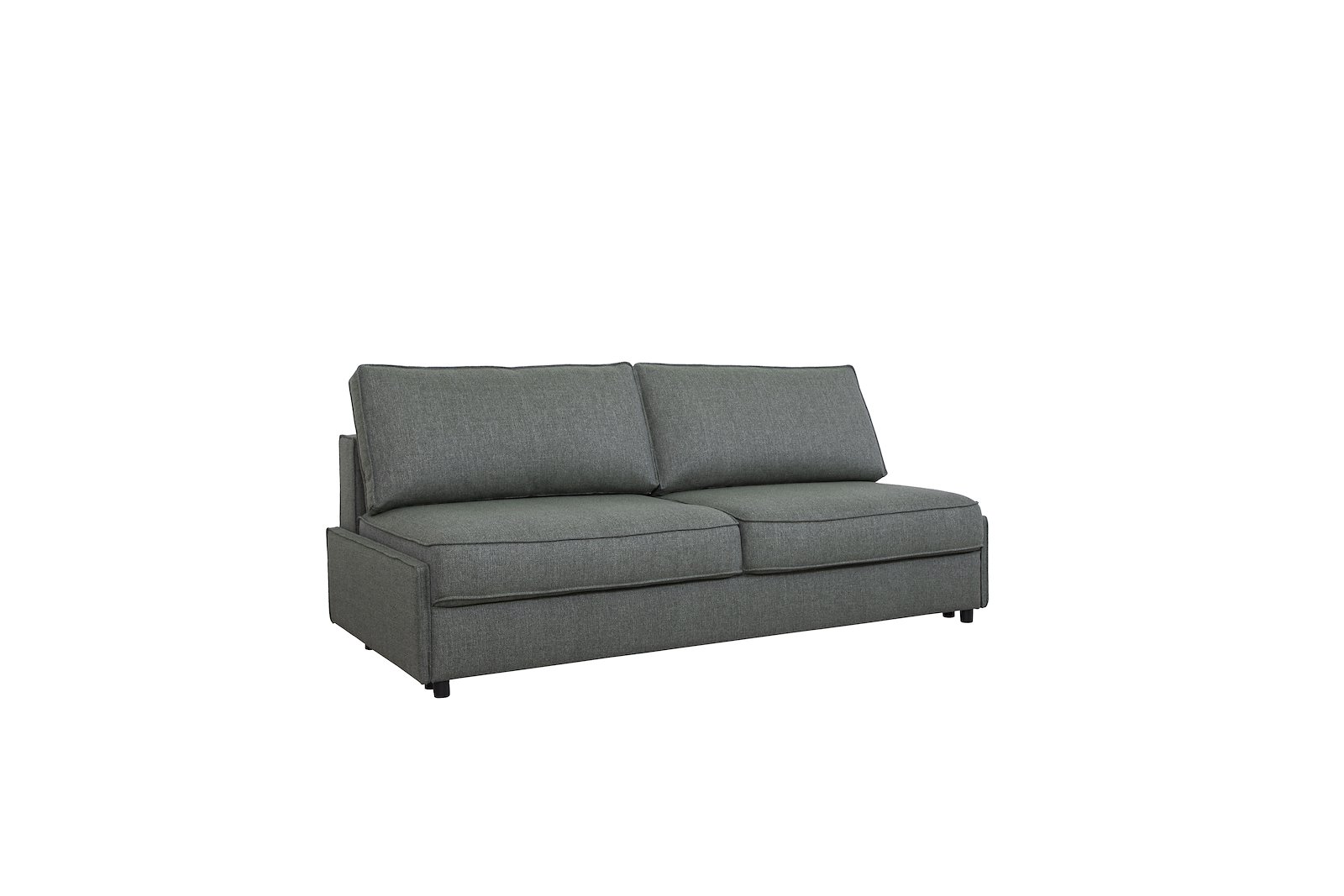 Alex sovesofa uten arm Tekstil Niva Green med ben i sort plast. Liggemål 150x200 cm