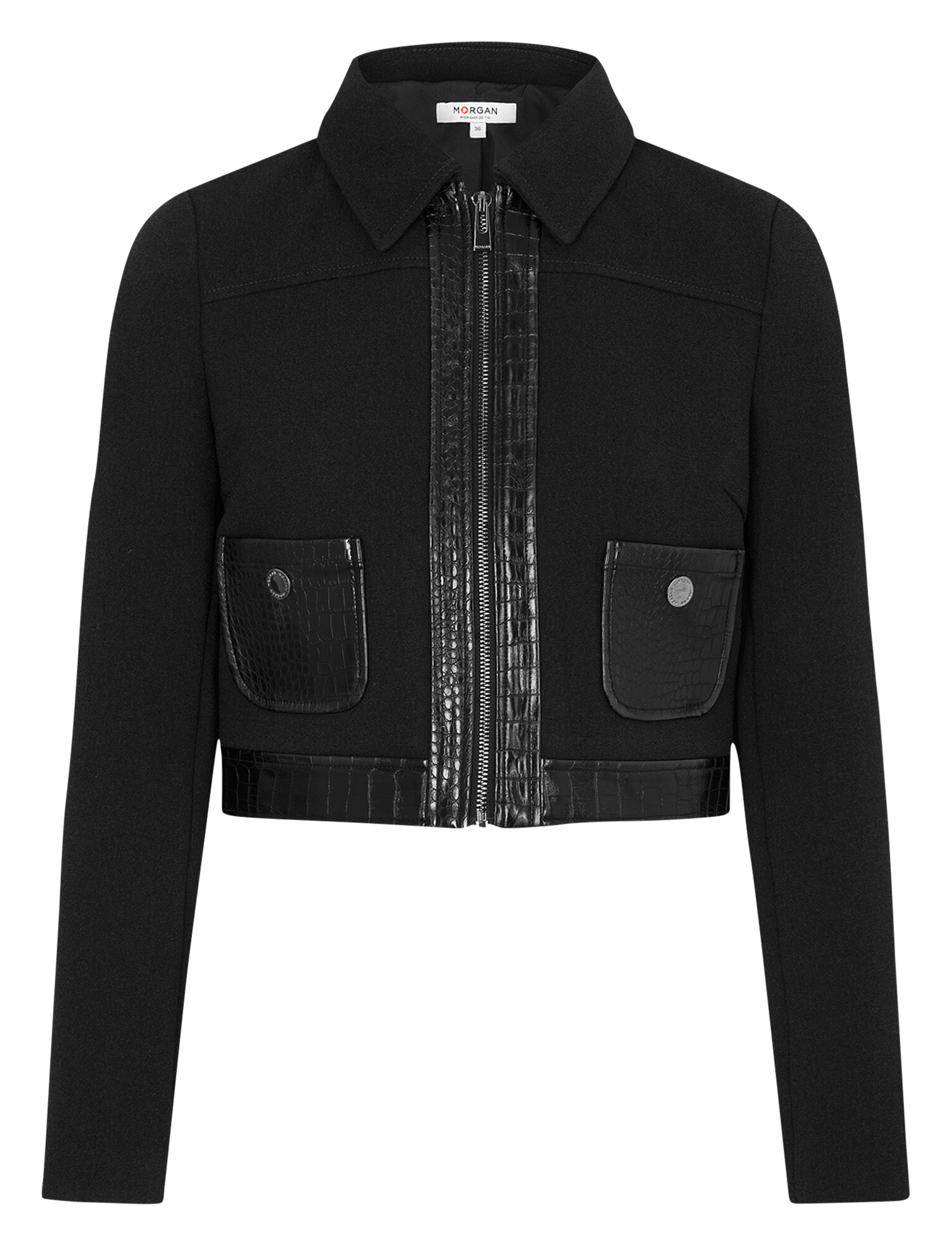 VARIN - Veste courte col chemise | Noir