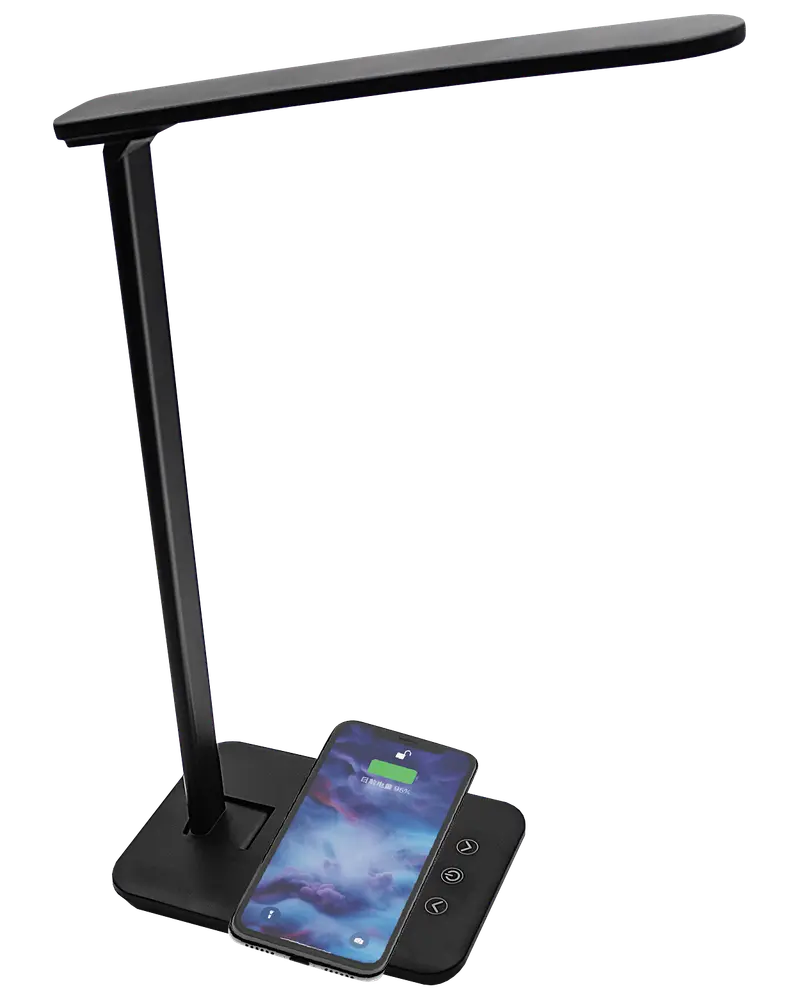 Skrivebordslampe med Qi oplader
