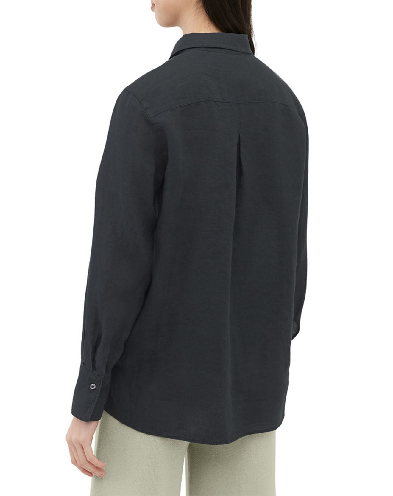 Marc O'Polo Chemise 100% Lin à Poche bleu marine