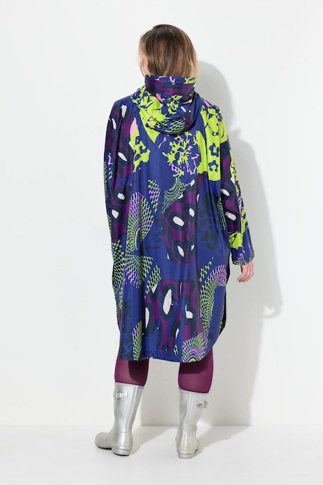 Funktions-Regencape, Unisex, Print, Kapuze