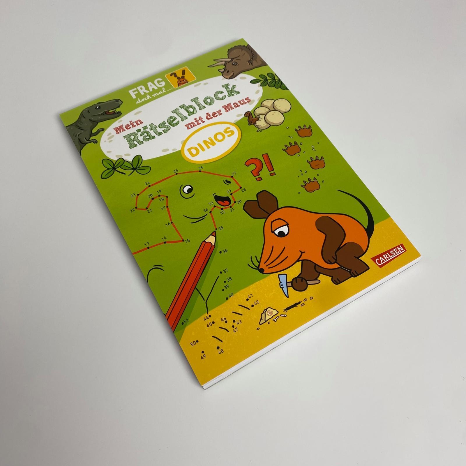 Frag doch mal ... die Maus: Mein Rätselblock mit der Maus - Dinos