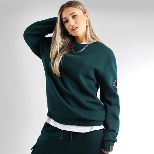 Sweat Crewneck Femme Premium 1102 Vert