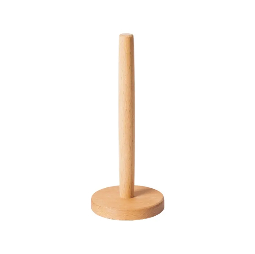 (30cm) Holz Küchenrolle Halterung Haushaltspapier Ständer Toilettenpapier Spender - Braun