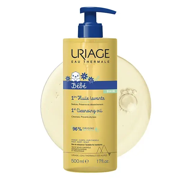 Uriage Baby Óleo de Limpeza Facial e Corporal 500ml