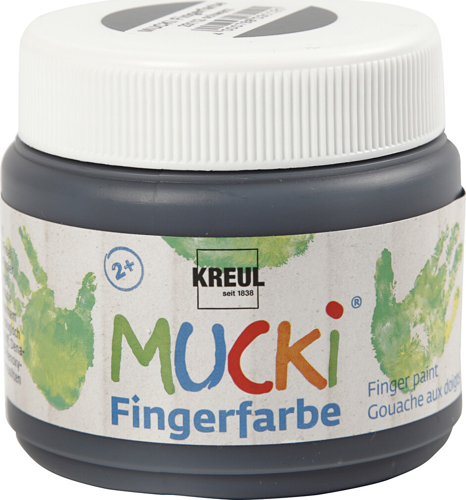 Mucki Fingermaling - Sort - 150 ML