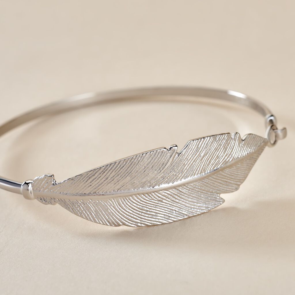 Bracelet Jonc Euriell Argent Blanc