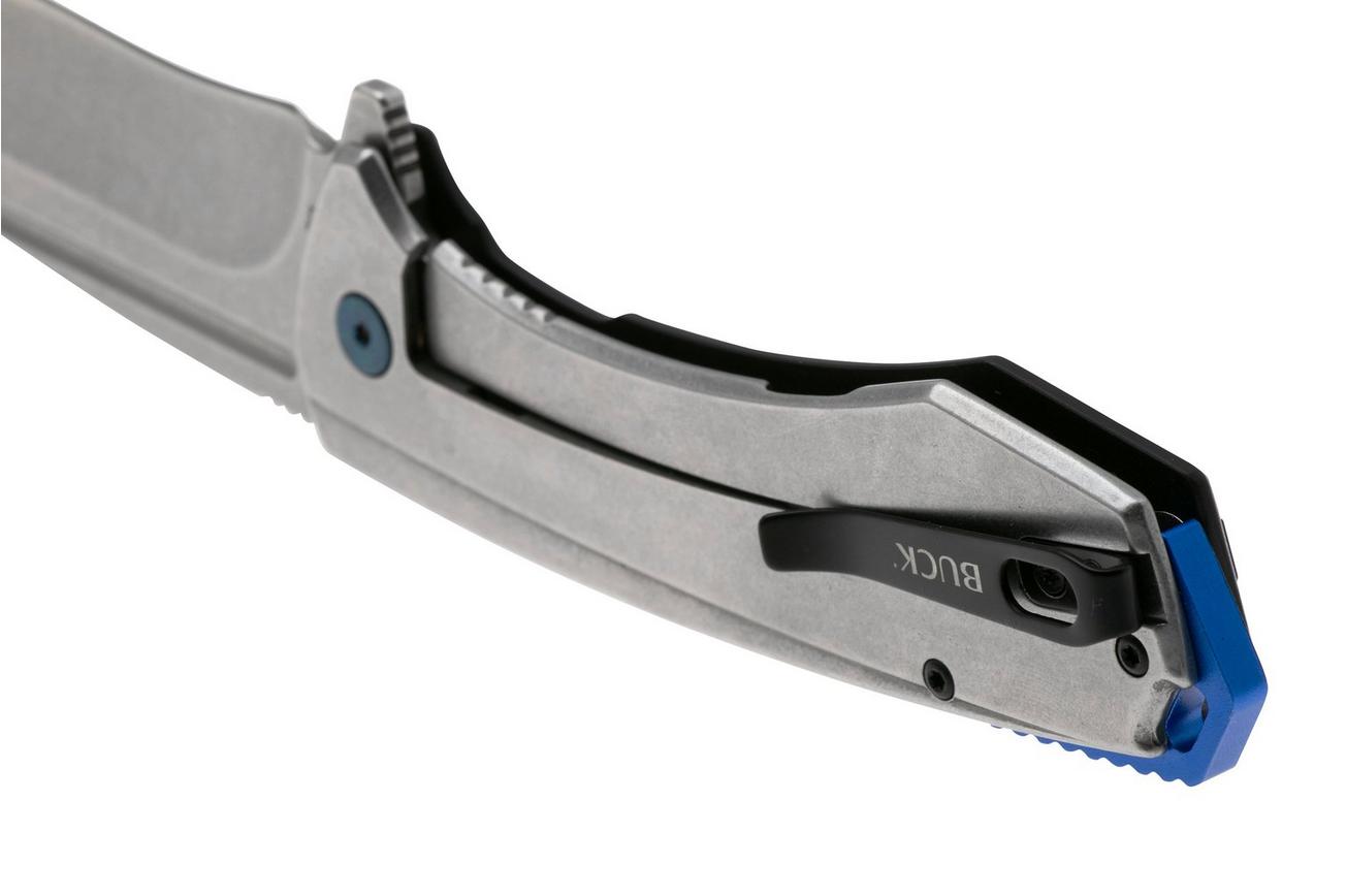 Buck Ruckus 0713BLS Stonewashed D2, Black & Blue Aluminium, zakmes