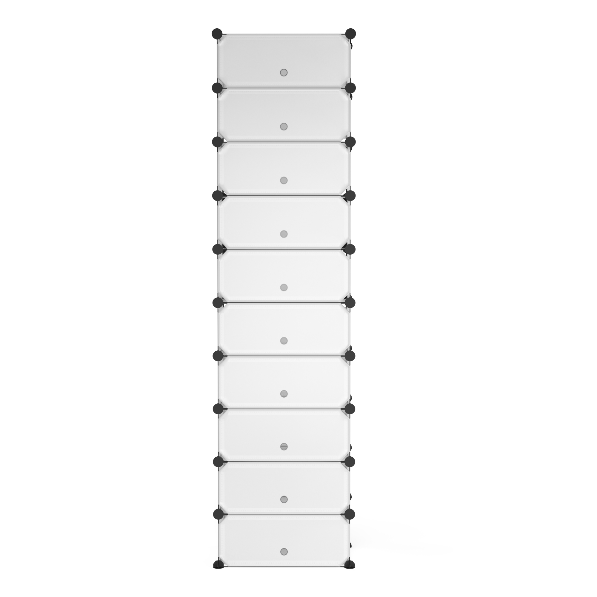 Schuhschrank Steckregal transparent 10 Boxen