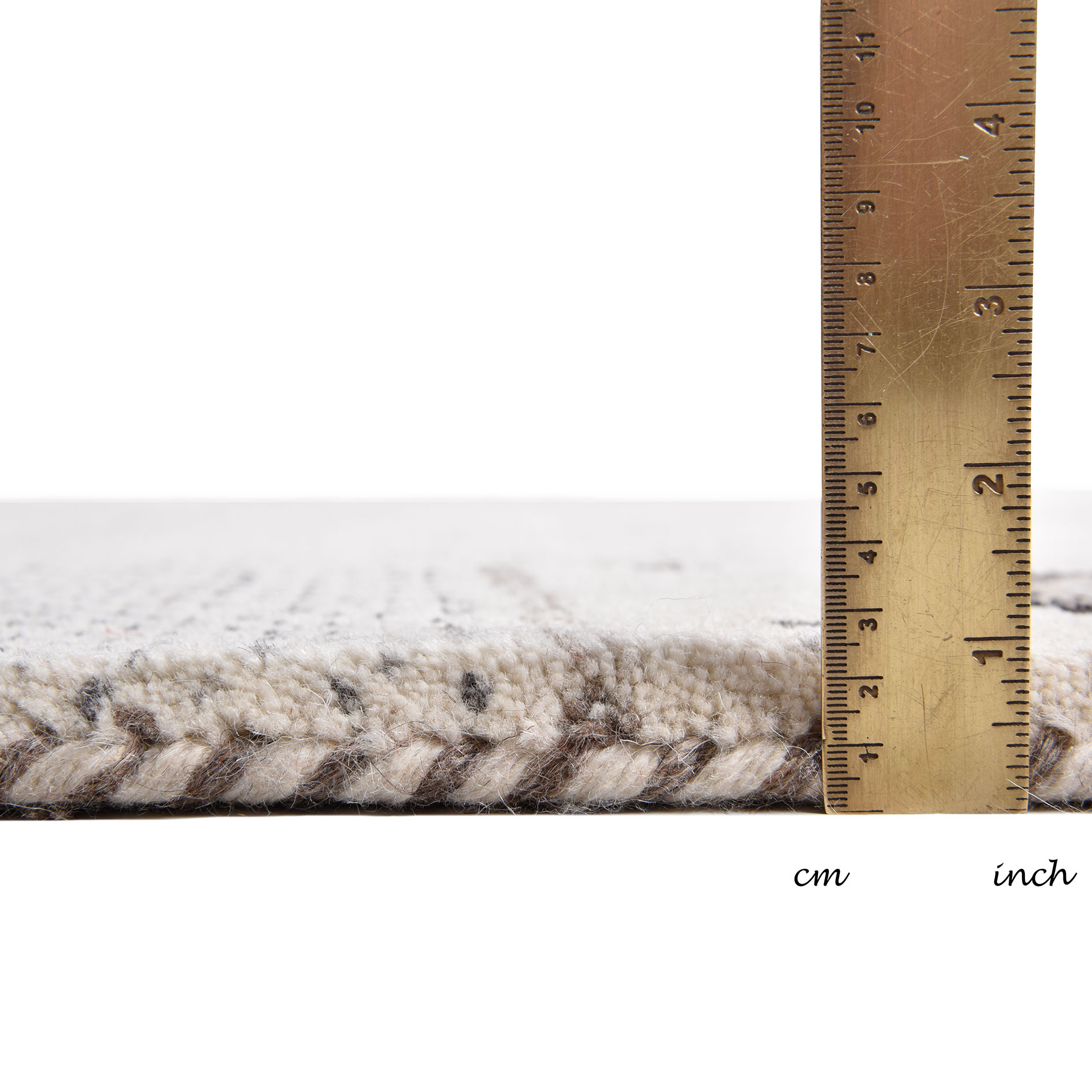Teppich DENVER - beige - Schurwolle - Ø 150 cm