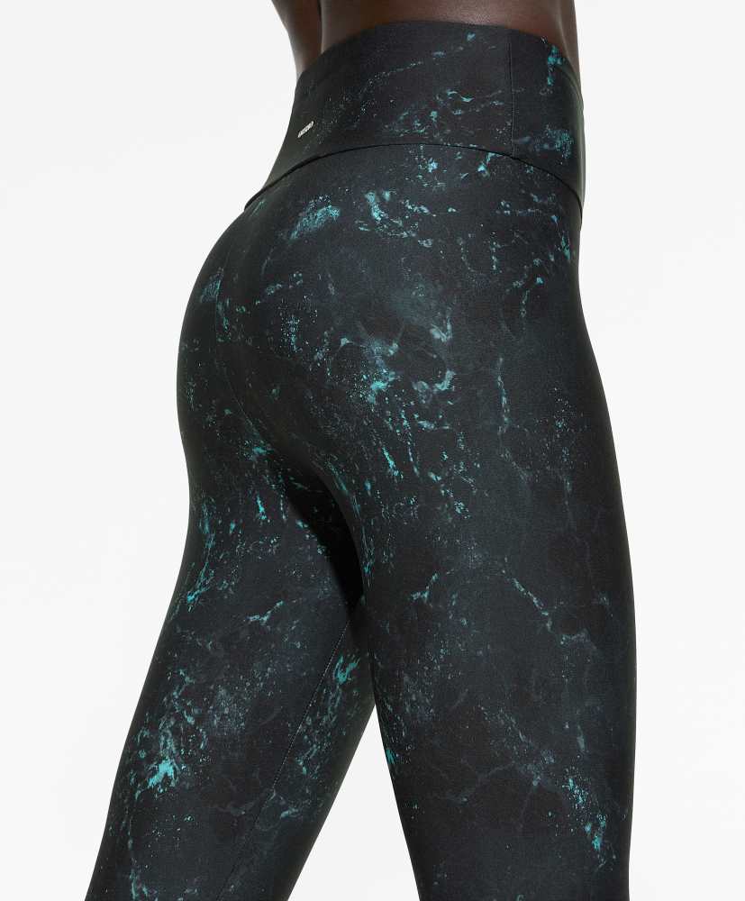 leggings de compressão estampadas até o tornozelo