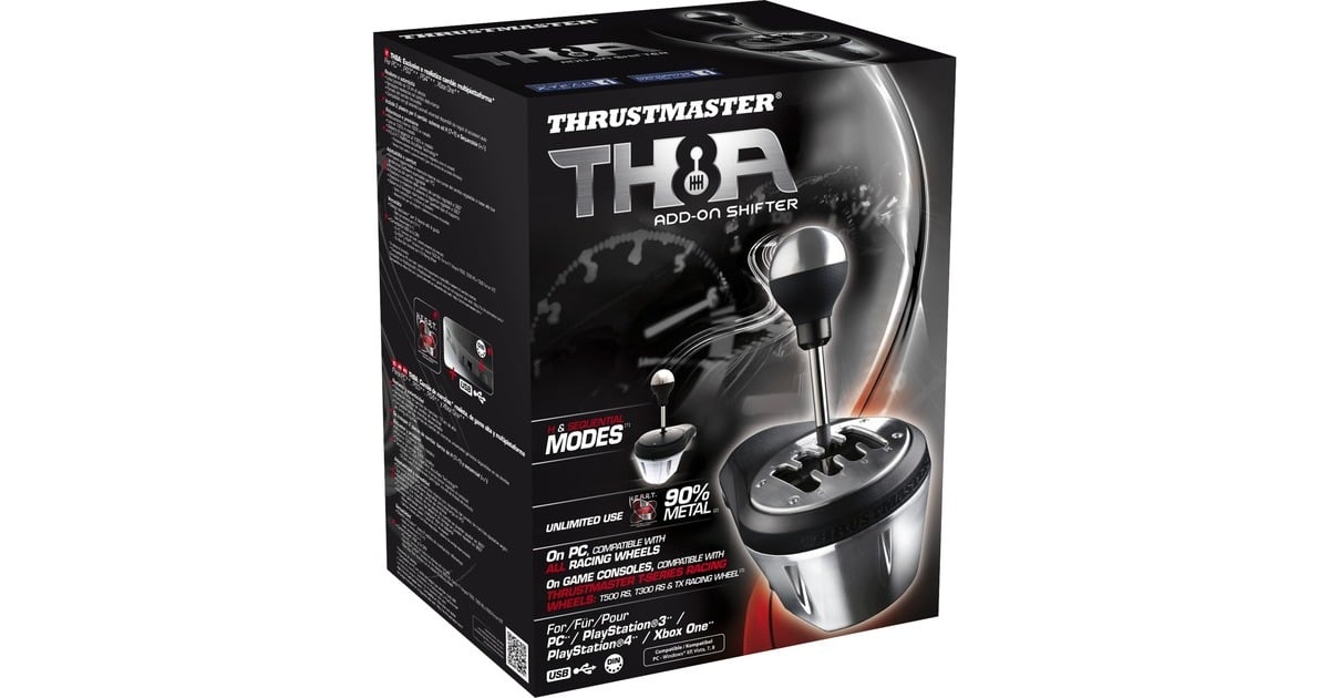 ThrustmasterTH8A Add-On gaming shifter  (Zwart/zilver, Pc, PS5, PS4, Xbox Series X|S, Xbox One)