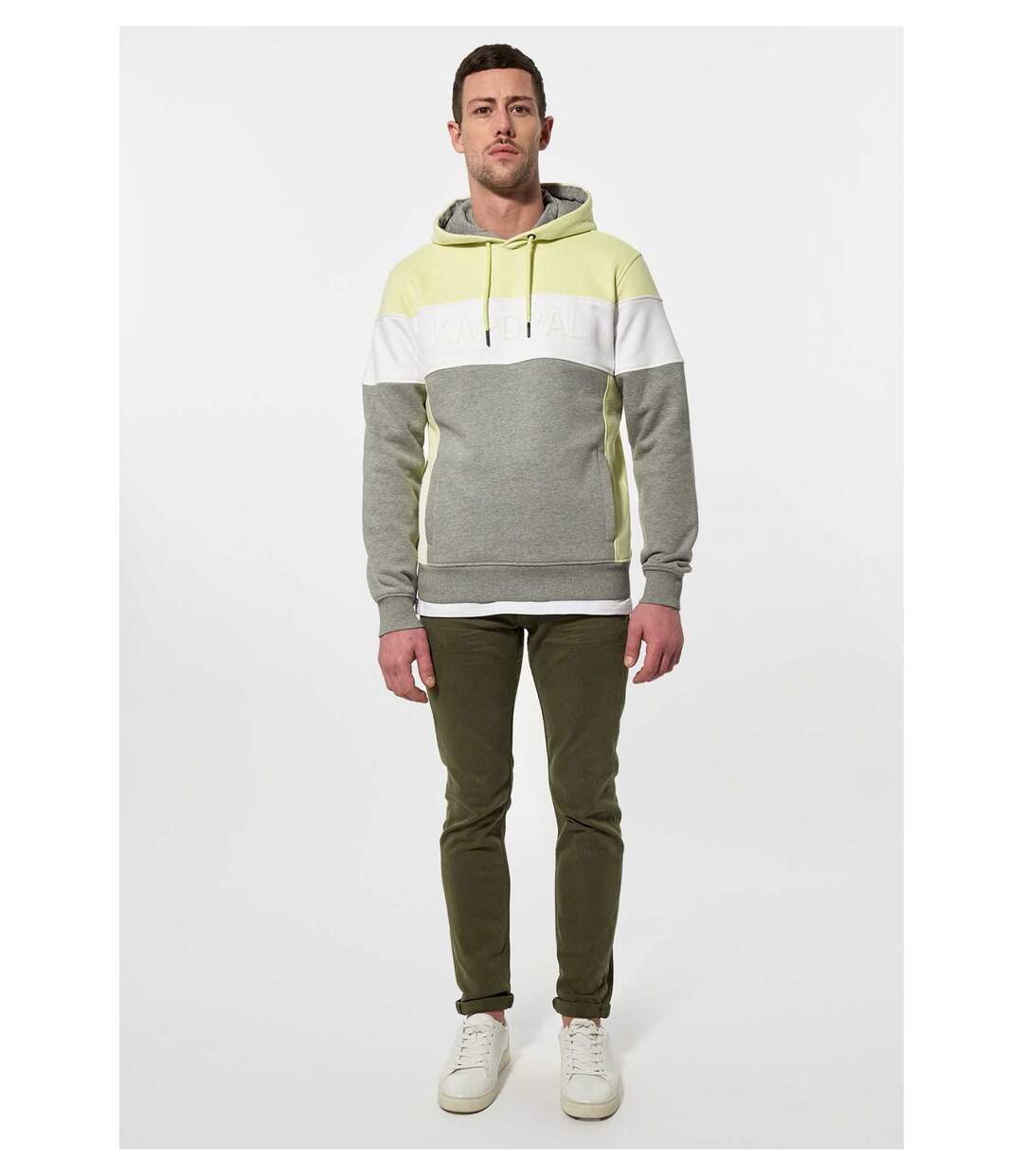Sweat à capuche tricolore  -  Kaporal - Homme