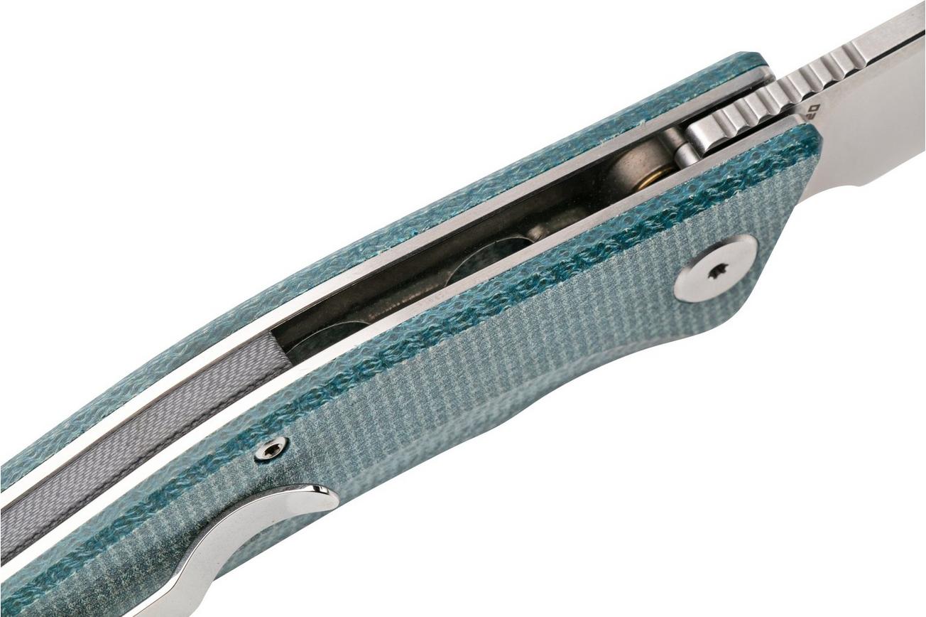 Bestech Cubis BG42C Stonewashed & Satin, Blue Micarta, zakmes