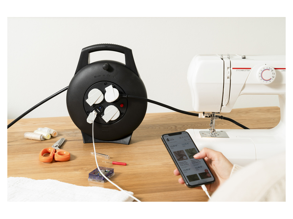 Brennenstuhl Vario Line 10m USB kabelhaspel