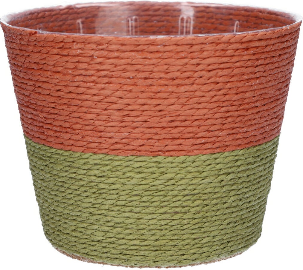 Duif plantenmand Riley duotoon terracotta / groen D 13,5 H 11 cm