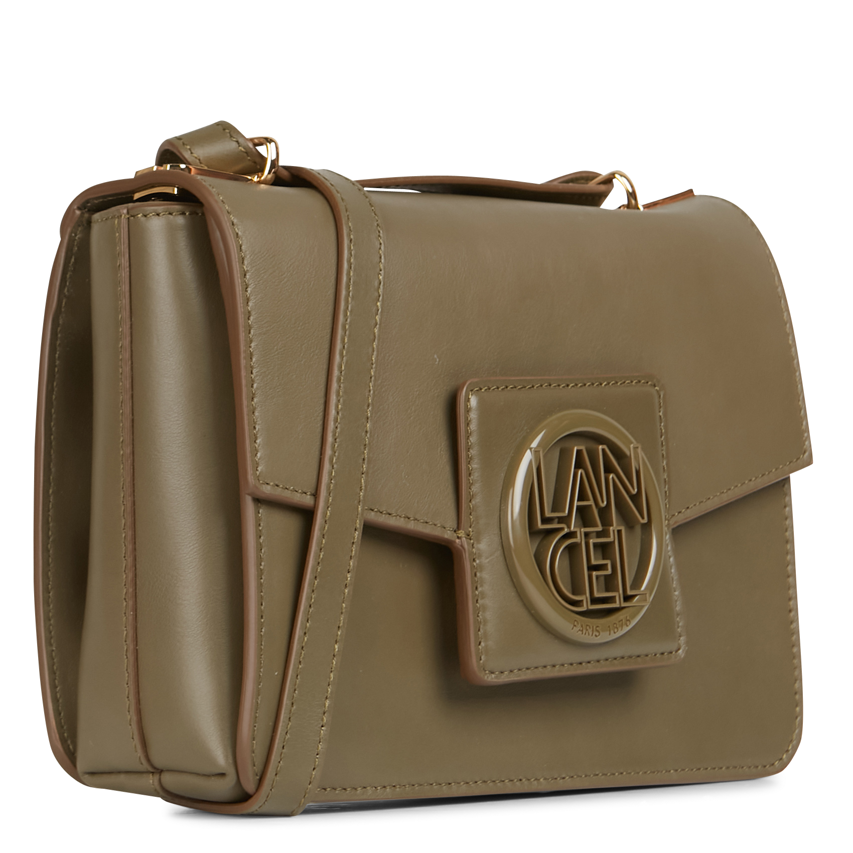 ROXANE - Sac bandoulière en cuir lisse | Kaki